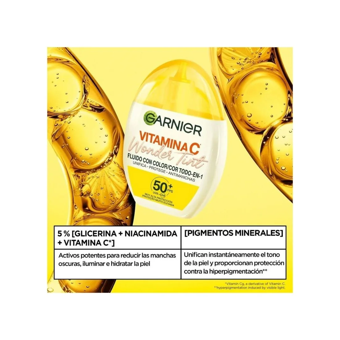 Garnier Vitamina C Wonder Tint Fluido Con Color Spf50 Medio 40ml Garnier Vitamina C Wonder Tint Fluido Con Color Spf50 Medio 40ml Garnier Vitamina C Wonder Tint Fluido Con Color Spf50 Medio 40ml