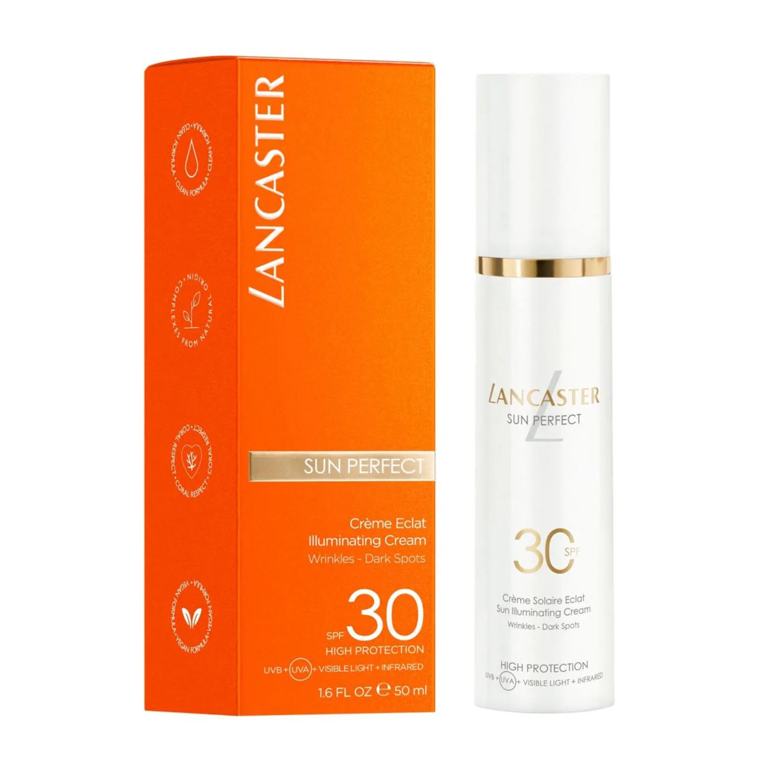 Lancaster Sun Perfect Illuminating Cream Spf30 Dark Spots 50ml Lancaster Sun Perfect Illuminating Cream Spf30 Dark Spots Lancaster Sun Perfect Illuminating Cream Spf30 Dark Spots 50ml