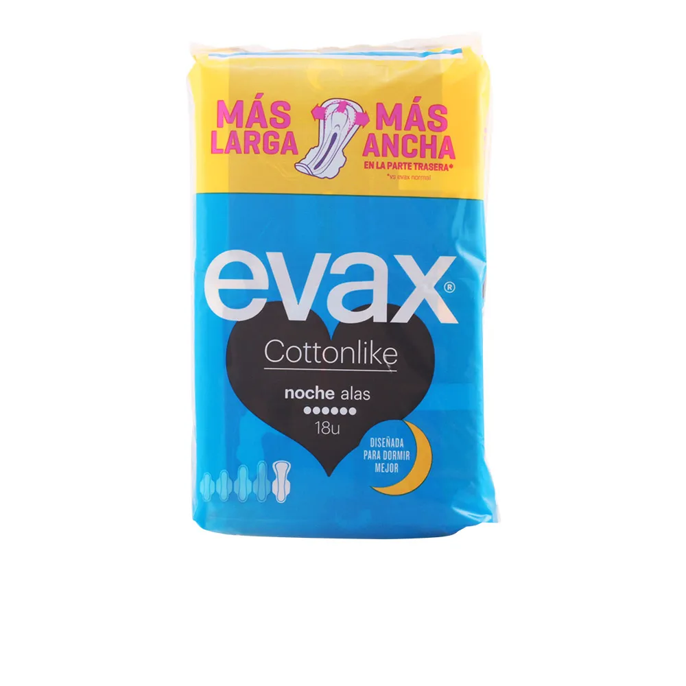Evax Cottonlike Night Assorbenti Notte con Ali 18 Pezzi