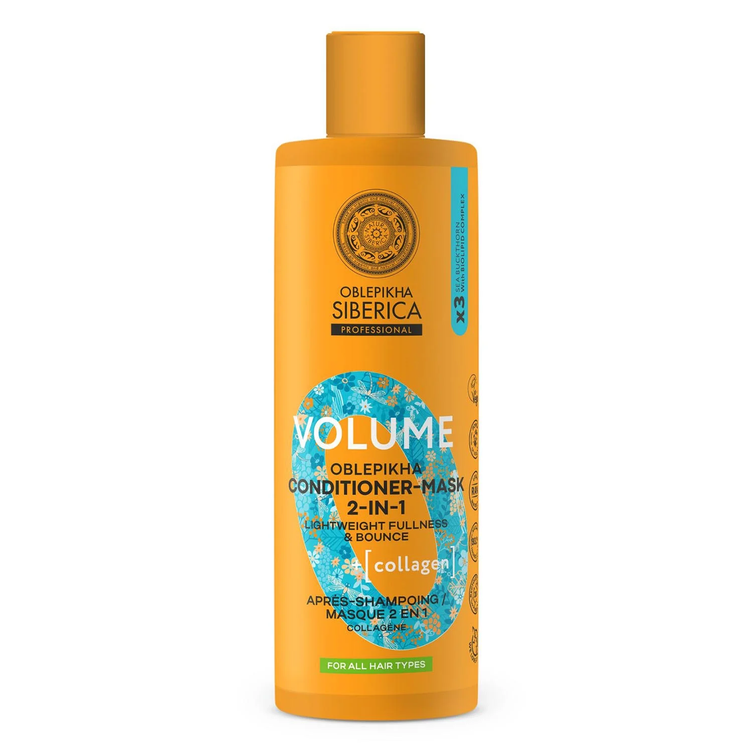 Natura Siberica Oblepikha Volume Collagen Mascarilla Acondicionador 2in1 400ml Natura Siberica Oblepikha Volume Collagen Mascarilla Natura Siberica Oblepikha Volume Collagen Mascarilla Acondicionador 2in1 400ml