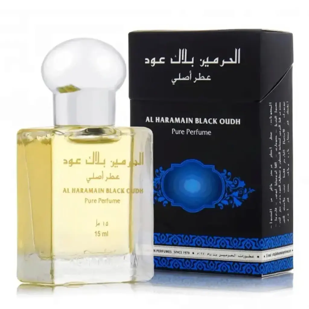 Al Haramain Black Oudh Perfume Puro 15ml - Profumo di Lusso