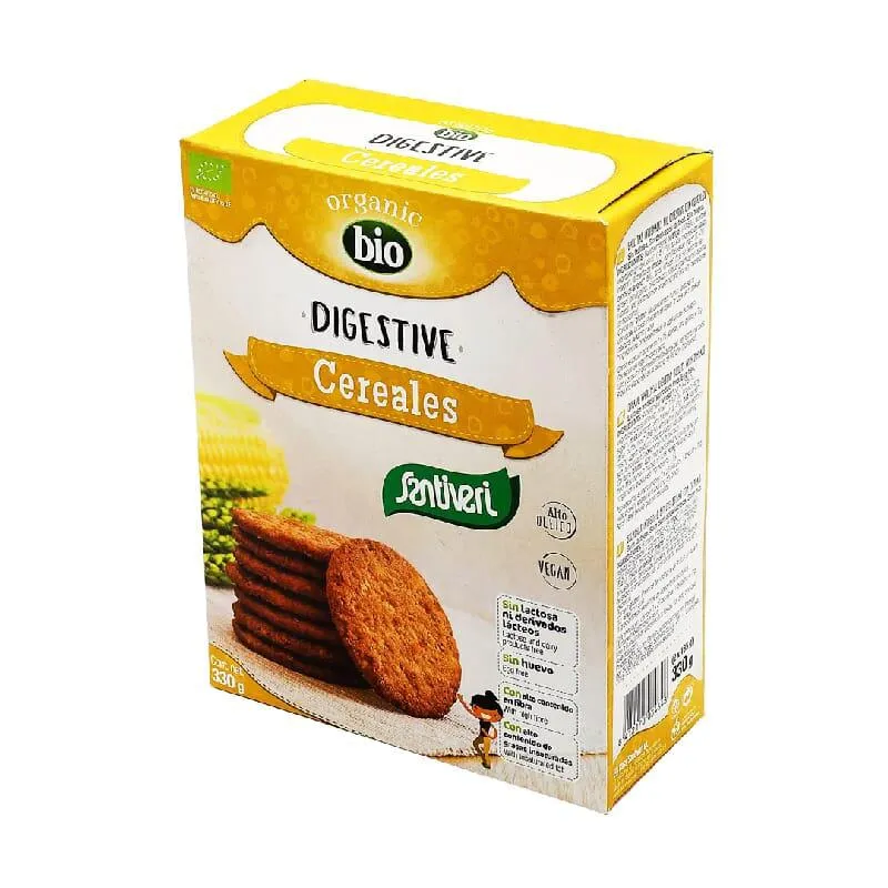 Santiveri Biscotti Digestivi ai Cereali Bio 330g - Snack salutare