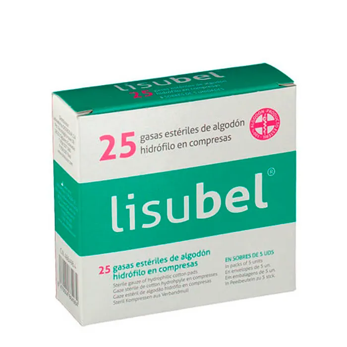 Lisubel Compresse Garza Sterili Cotone Idrofolico 25U
