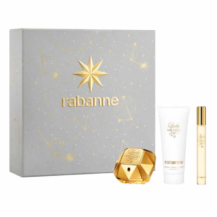 Paco Rabanne Lady Million Eau Parfum Spray 50ml Set 3 Parti