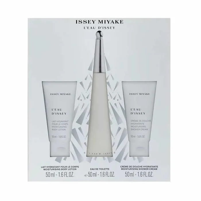 Issey Miyake L'Eau D'Issey Eau De Toilette Spray 50ml Set 3 Parti
