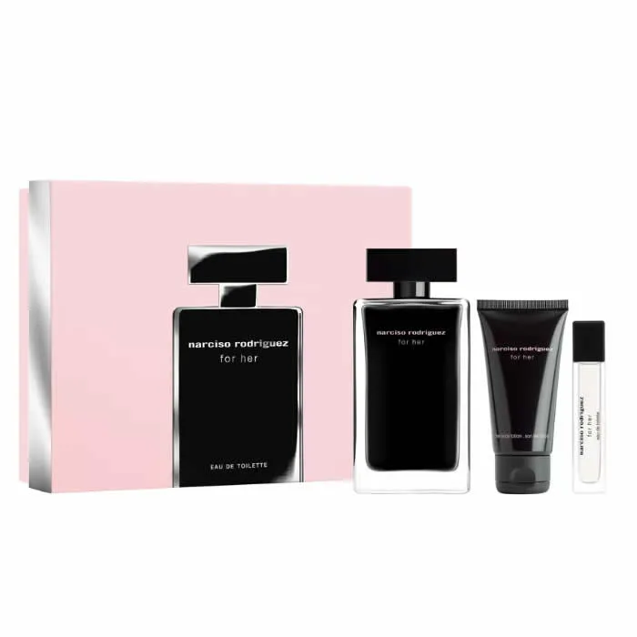 Narciso Rodriguez For Her Eau De Toilette Spray 100ml Set 3 Parti