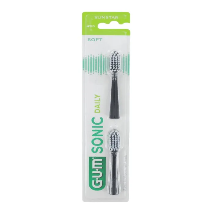 Gum Sonic Ricariche Giornaliere Spazzola Nera 2U