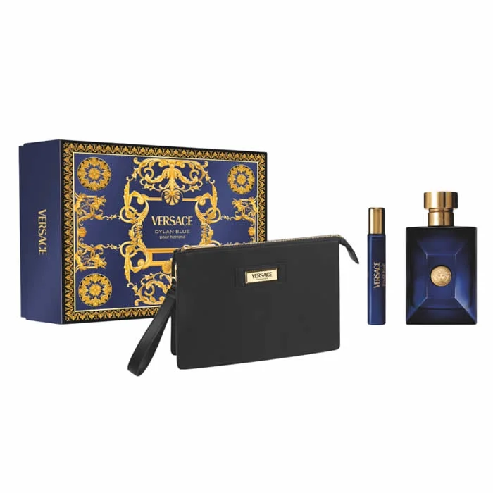 Versace Dylan Blue Pour Homme Eau De Toilette Spray 100ml Set 3 Parti