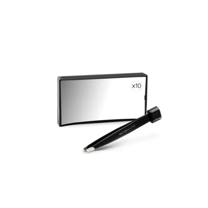 Beter Elite Rectangular Mirror X10 With Tweezer