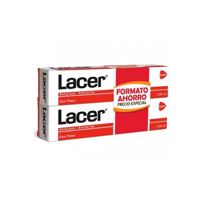 Lacer Pasta Dentifricia Anti Piatto Anticarie 2x125ml